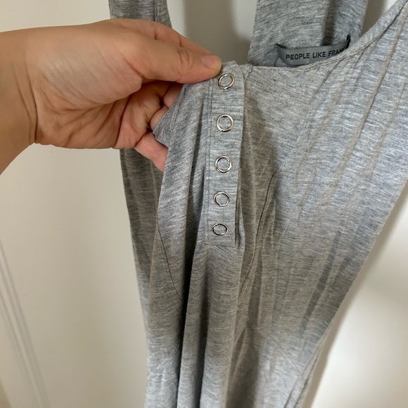 People Like Frank Gray Racer Back Sleeveless Dress Small S Casual Swing - Picture 5 of 8